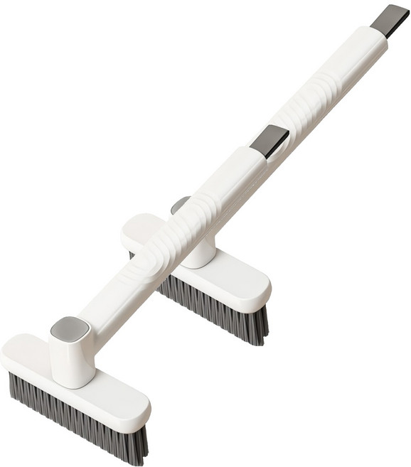 BetterWells 360度旋轉夾式浴室清潔刷, 白色, 2個