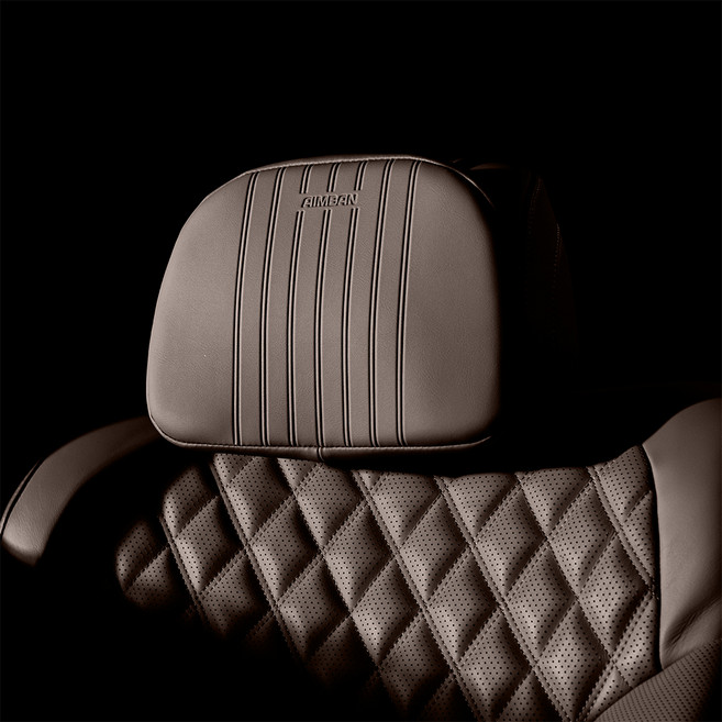 아임반 2열 차량용 목쿠션 H라인, 멜롯브라운, 1개