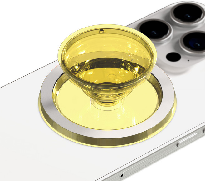 엑씨 비비드 맥세이프 호환 휴대폰 투명 스마트톡, 1개, 옐로우