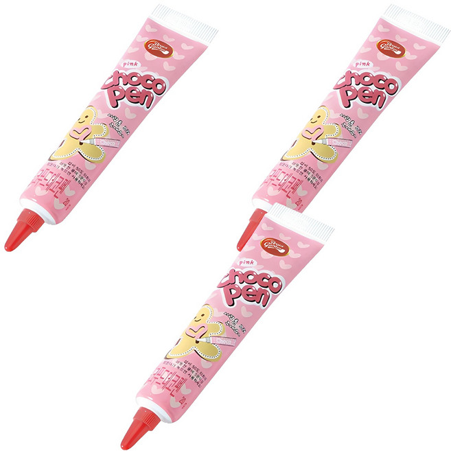 브레드가든 초코펜 핑크 데코펜, 20g, 3개