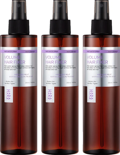 하라즈 볼륨 헤어 픽서 스프레이, 250ml, 3개 - 쿠팡
