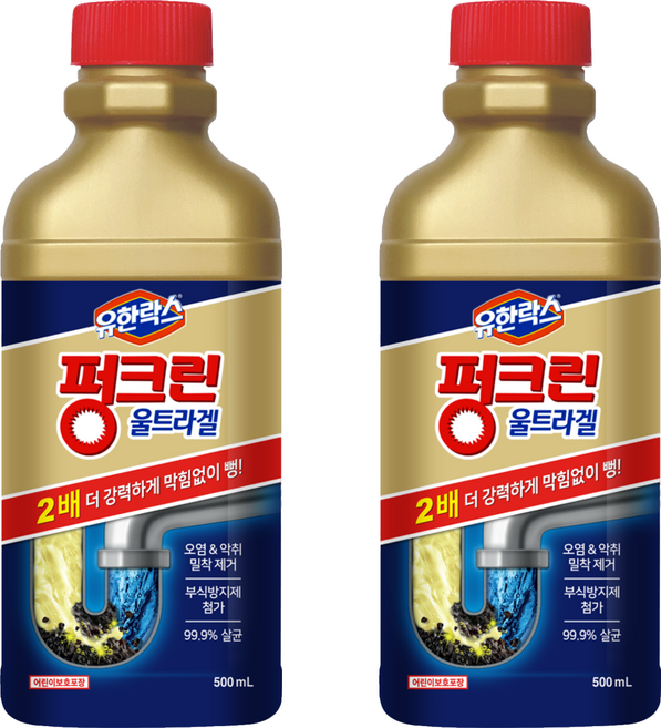 펑크린 울트라겔 배수구 세정제, 500ml, 2개