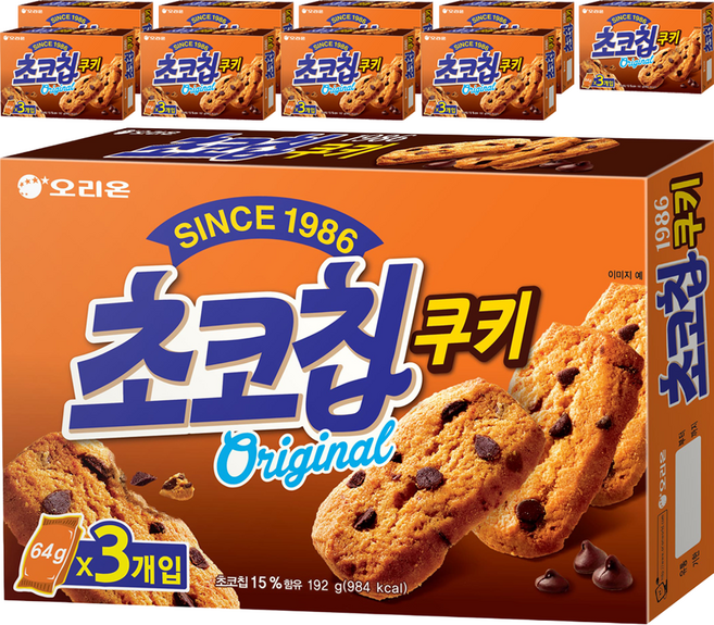 오리온 초코칩쿠키, 192g, 10개