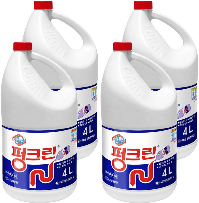 펑크린 배수구세정제, 4L, 4개