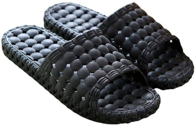 블럭마트 남성용 심플 욕실화, BLACK, 1개