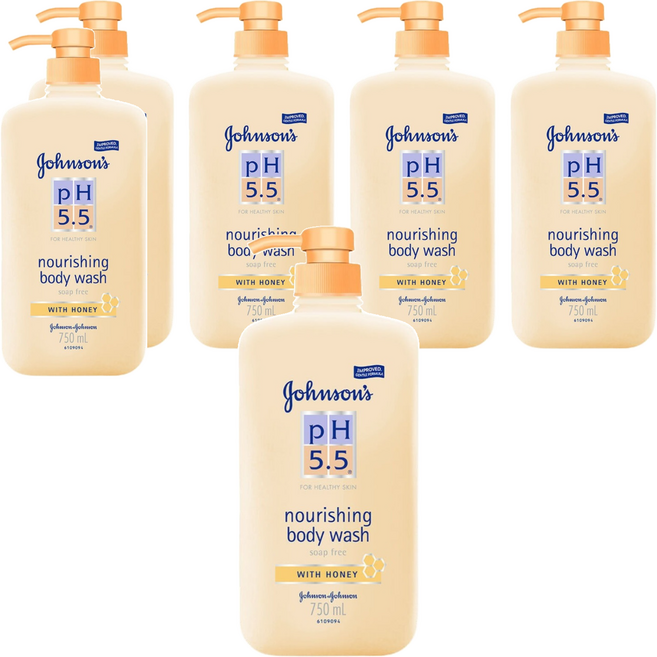 Johnson's 嬌生 嬰兒PH5.5溫和沐浴露 蜂蜜舒緩, 750ml, 6瓶