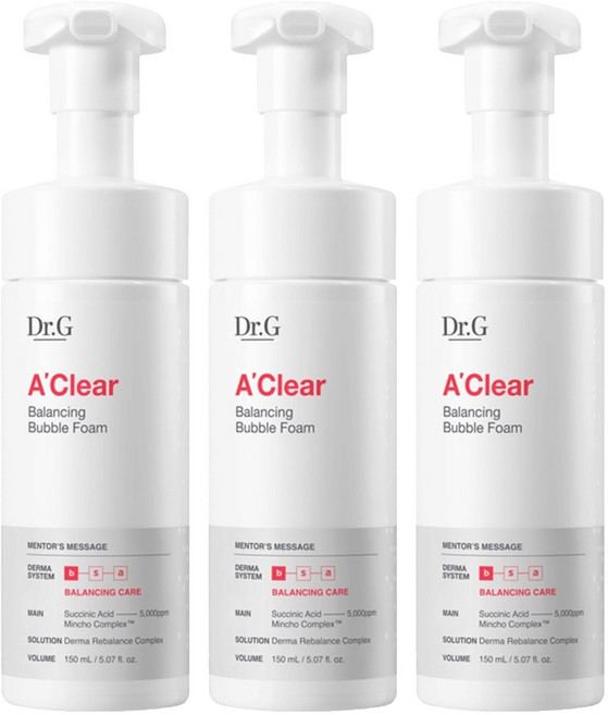 닥터지 에이클리어 밸런싱 버블 폼, 150ml, 3개