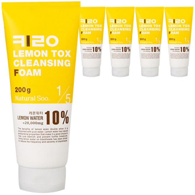 키로코스 레몬 톡스 클렌징 폼, 200g, 5개