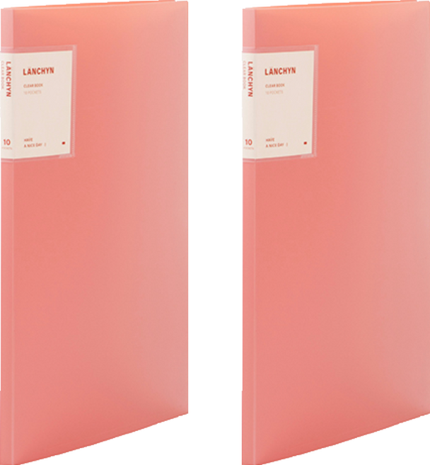 Lan CHYn 連勤牌文具 PP 莫蘭迪色系 資料簿 LC-30MOR 30頁, 紅色, 2本