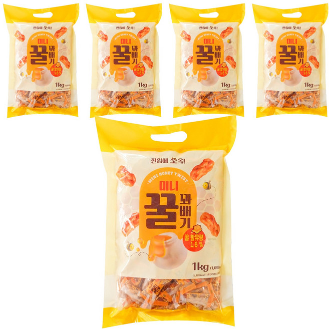 무직타이거 미니 꿀 꽈배기, 5개, 1kg