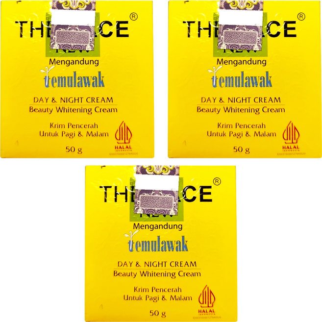 THE FACE temulawak 峇里島 薑黃日晚乳霜, 50g, 3罐
