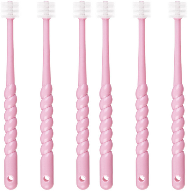 예꼬맘 360도 2단계 유아 칫솔, 핑크, 3개입, 2개