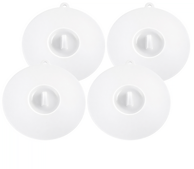 小麥購物 G111矽膠杯蓋 24g, 透明, 4個