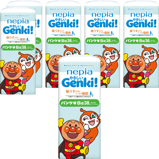 Genki nepia 王子 日本製麵包超人拉拉褲 12~22kg, XL, 228片