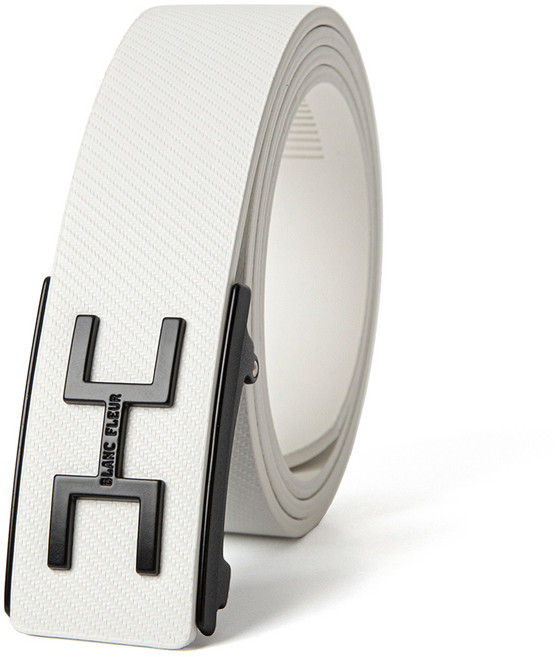 블랑플뢰르 H버클장식 자동 골프 벨트 BA1350152, 화이트(롱), 1개