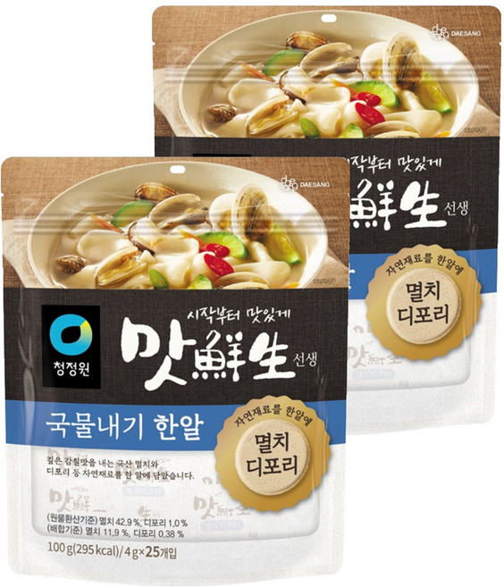 맛선생 멸치디포리 국물내기 한알, 100g, 2개