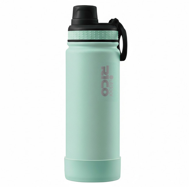 Rico 瑞可 真空旋蓋廣口瓶, 黑色 + 薄荷綠, 550ml, 1個