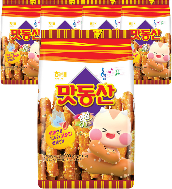 해태제과 맛동산, 300g, 5개