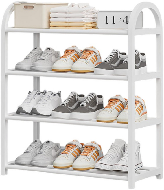 원리버 현관 깔끔 대형 신발 정리대 4단, 화이트, 1개