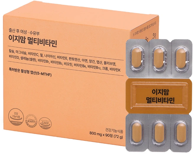 이지맘 멀티비타민 72g, 90정, 1개 - 쿠팡