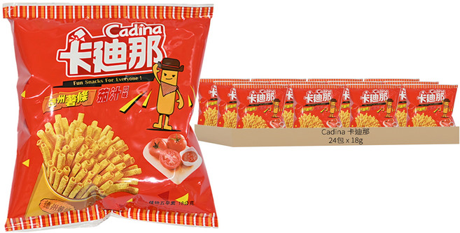 Cadina 卡迪那 德州薯條 茄汁口味, 18g, 24包