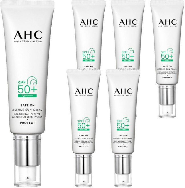 AHC 積雪草純物理全護防曬乳, 50ml, 6條