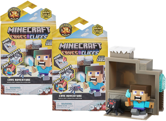 트레져엑스 마인크레프트 케이브 어드벤쳐 더블팩 피규어 랜덤발송, 2개
