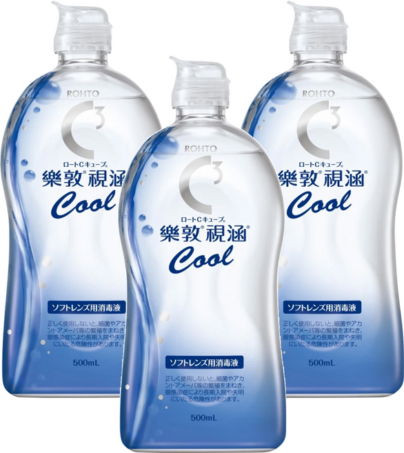 ROHTO 樂敦 視涵 清涼滋潤多效保養液, 500ml, 3瓶