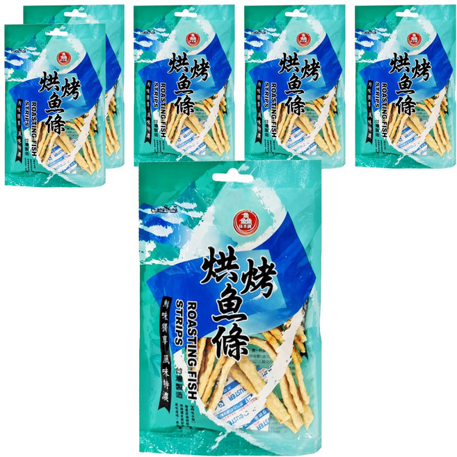 長松食品 烘烤魚條, 30g, 6包