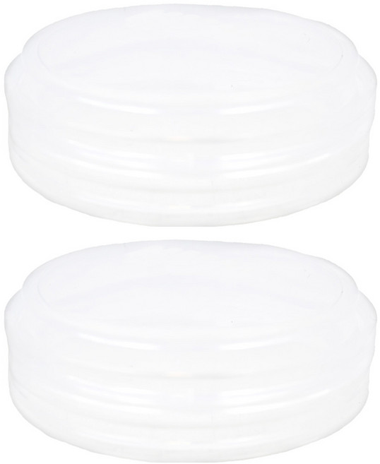 NUK Nature Sense 矽膠奶瓶蓋 安全矽膠材質 可蓋在奶瓶上使用 母乳儲存適用 密封功能, 透明色, 2個