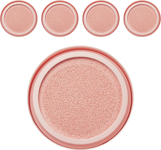 AHC 아우라 시크릿 톤 업 쿠션 리필 SPF30 PA++, 연분홍색, 15g, 5개