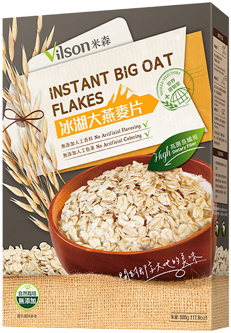 Vilson 米森 冰湖大燕麥片, 500g, 1盒