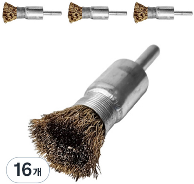 월드크린 녹제거 베이비 브러쉬 철 22mm, 16개