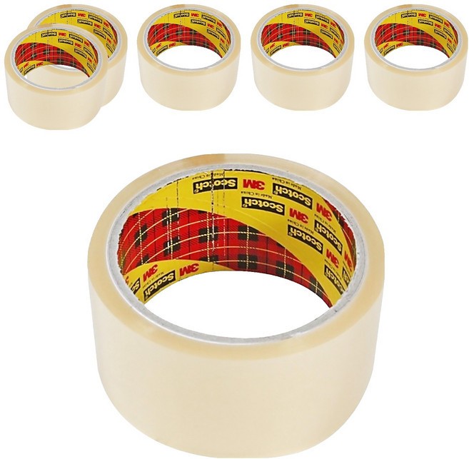 3M Scotch 封箱膠帶 3010-6T90YD 48mm x 90y, 透明色, 6個