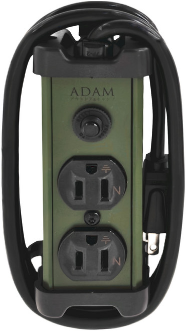 ADAMOUTDOOR 延長用電源線組 160 x 58 x 40mm, 1m, 軍綠色, 1條