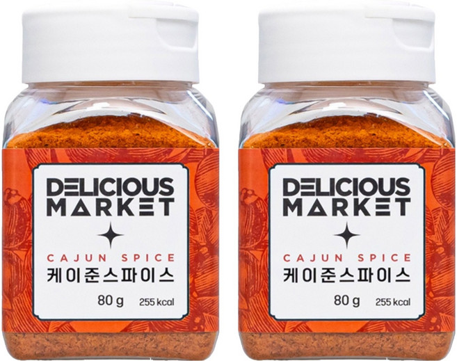 딜리셔스마켓 케이준 스파이스, 80g, 2개