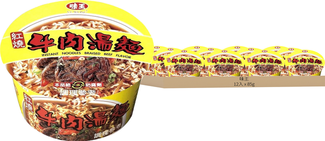 味王 紅燒牛肉湯麵, 12入