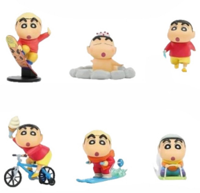 52TOYS 日常系列2 蠟筆小新公仔 一中盒 6個, 1套