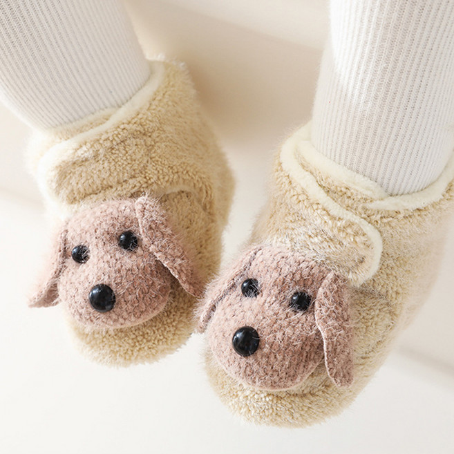 스타도어 유아용 강아지인형 벨크로 보온 양말