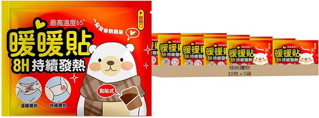 咪咪購物 暖暖包10包裝, 5袋