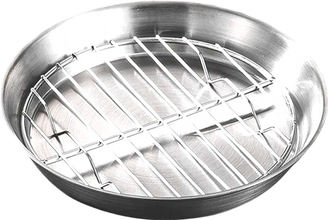 304不鏽鋼瀝油烤盤 + 烤架, 20cm, 1組