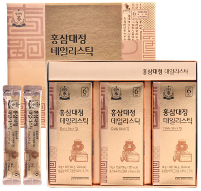 정관장 홍삼대정 데일리스틱 + 쇼핑백, 300g, 1개