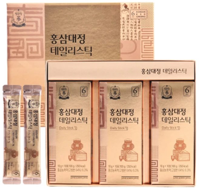 정관장 홍삼대정 데일리스틱 + 쇼핑백, 300g, 1개 - 쿠팡