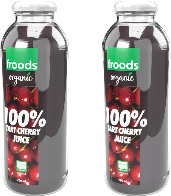 프루즈 유기농 타트체리 착즙주스, 700ml, 2개