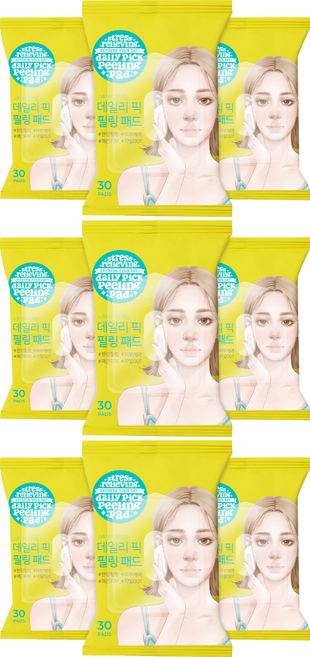 [비건뷰티] 아리얼 데일리 픽 각질 필링패드, 30개입, 9개