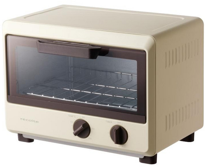 recolte 麗克特 Compact 電烤箱 白色 80°C至230°C 溫度選擇 15分鐘定時旋鈕, ROT-1(W)