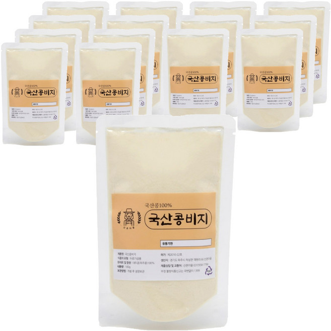 산촌마을 국산 콩비지 분말, 100g, 15개