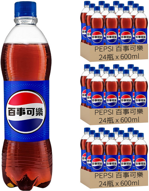PEPSI 百事可樂, 600ml, 72瓶