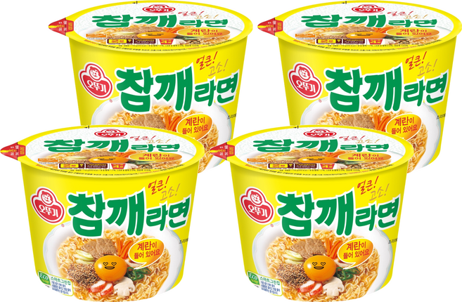 오뚜기 참깨라면 컵 110g, 4개