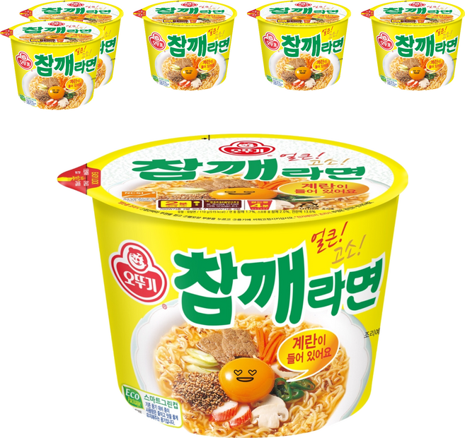 오뚜기 참깨 컵라면 110g, 6개